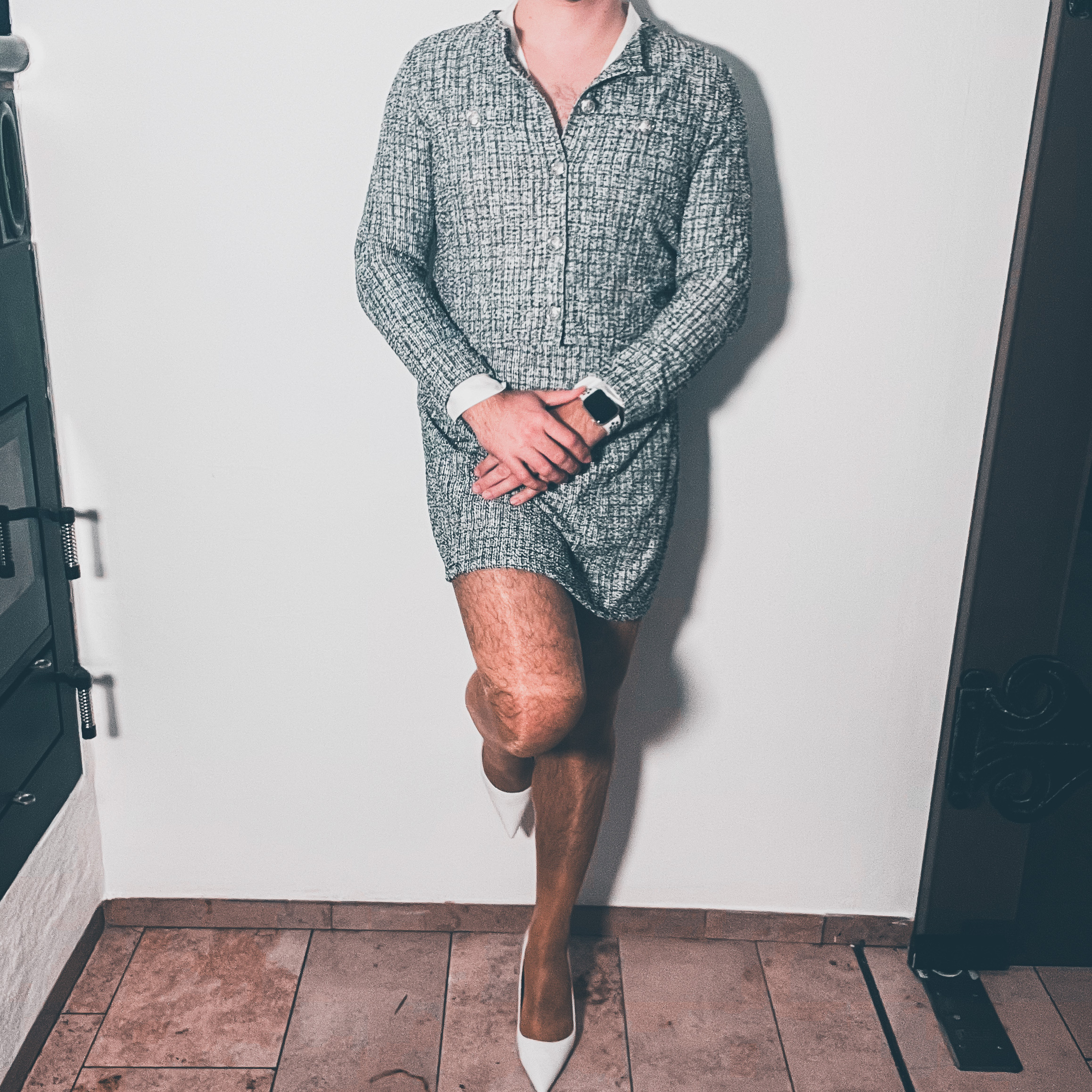 H&M Struktur Rock und Blazer kombiniert