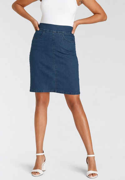  Jeansrock Mit Raffung