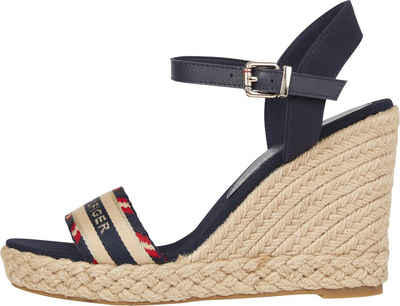  CORPORATE WEBBING HIGH WEDGE High-Heel-Sandalette mit Logoschriftzug