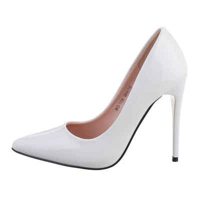  Damen Abendschuhe Elegant High-Heel-Pumps Pfennig-/Stilettoabsatz High Heel Pumps in Weiß
