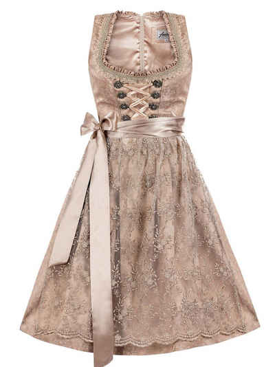  Dirndl Midi Dirndl Mia beige (2-tlg) Rockteil 60cm buy