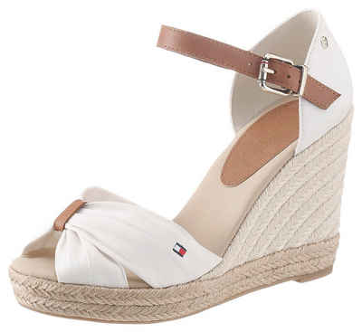  BASIC OPENED TOE HIGH WEDGE High-Heel-Sandalette, Sommerschuh, Sandale, Keilabsatz, mit dezenter Flagstickerei buy