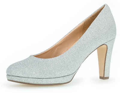  Pumps, Abendschuh, Festtagsschuh, Trichterabsatz, im Glitzerlook