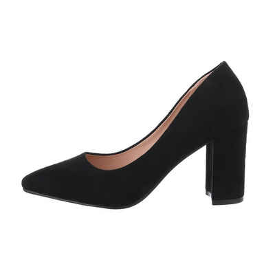  Damen Abendschuhe Elegant High-Heel-Pumps Blockabsatz High Heel Pumps in Schwarz buy