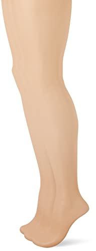 Nur Die 3er Pack Transparent 15 DEN Fein-Strumpfhose seidig glänzende Optik Komfortbund feine Naht unsichtbar Damen, amber, L