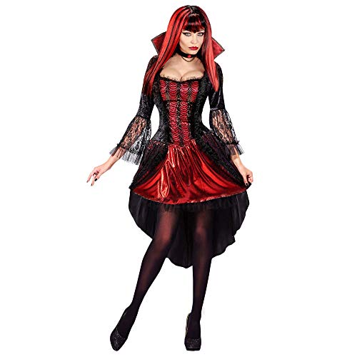 Widmann - Kostüm Vampirin, Kleid und Halskette, Blutsauger, Halloween, Mottoparty, Karneval buy