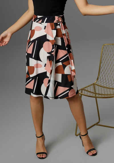  Sommerrock mit Schnallen und grafischem Druck buy