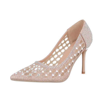  Damen Abendschuhe Elegant High-Heel-Pumps (87118013) Pfennig-/Stilettoabsatz High Heel Pumps in Champagner