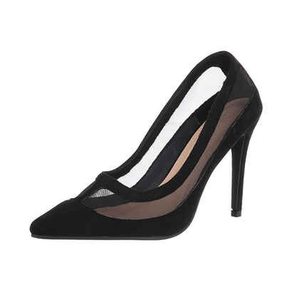  Damen Abendschuhe Elegant High-Heel-Pumps (87117989) Pfennig-/Stilettoabsatz High Heel Pumps in Schwarz