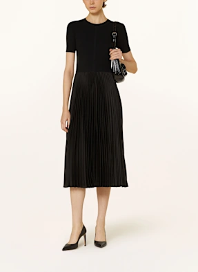 BOSS Kleid FADRIDI im Materialmix mit Plissees
