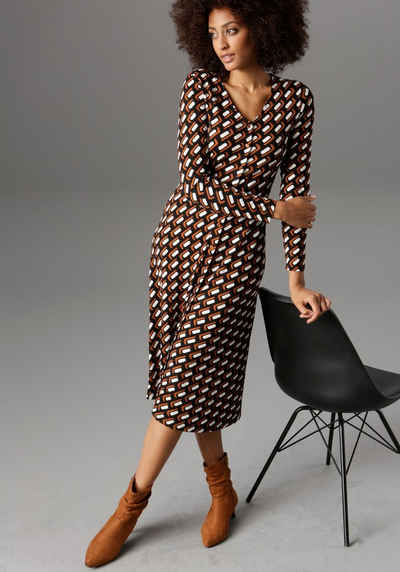  Jerseykleid mit Knopfleiste