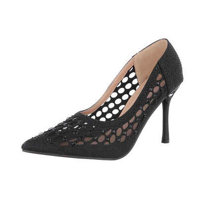  Damen Abendschuhe Elegant High-Heel-Pumps (87118017) Pfennig-/Stilettoabsatz High Heel Pumps in Schwarz