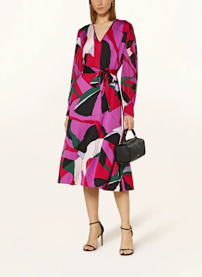 DIANE VON FURSTENBERG Satinkleid ABEL im Materialmix