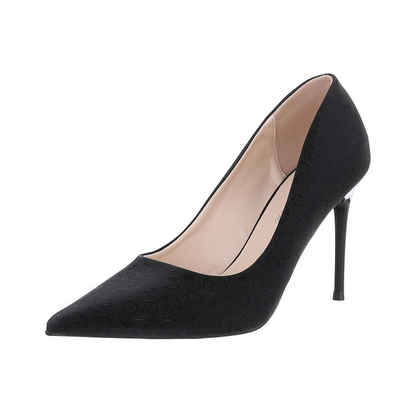  Damen Abendschuhe Elegant High-Heel-Pumps (87118542) Pfennig-/Stilettoabsatz High Heel Pumps in Schwarz