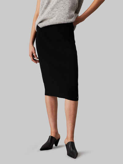  Jerseyrock WOVEN LABEL SWEATER SKIRT mit Logopatch