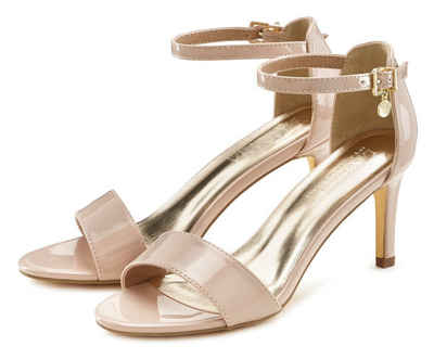  High-Heel-Sandalette im zeitlosen Design, Riemchensandalette VEGAN