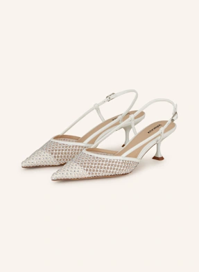 Lola Cruz Slingpumps mit Schmucksteinen buy