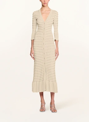 SANDRO Strickkleid mit Schmucksteinen und Volants buy