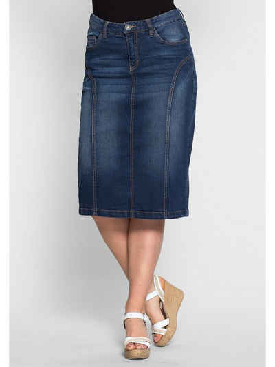  Jeansrock Große Größen Used Effekte, jedes Teil ein Unikat