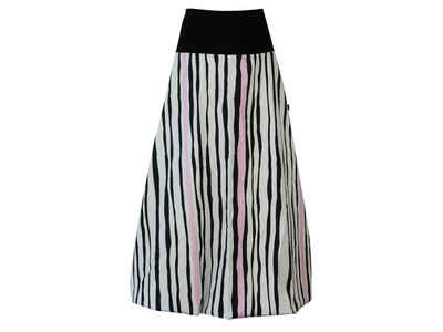  Ballonrock Maxirock Baumwolle Avant Garde Schwarz Weiß Bund aus Jersey buy