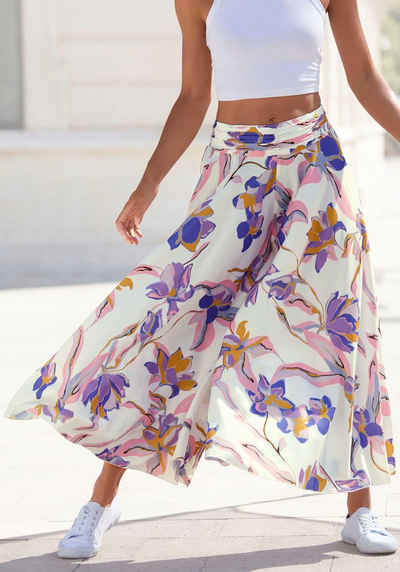  Hosenrock mit floralem Alloverdruck, Culotte, extraweites Bein buy