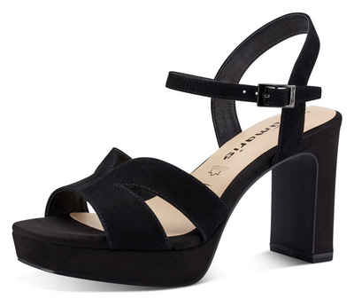  High-Heel-Sandalette, Sommerschuh, Abendschuh, Blockabsatz, mit ANTIshokk-Absatz