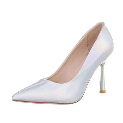  Eleganter Pumps für besondere Anlässe, bequeme Heels High-Heel-Pumps (87118449) Pfennig-/Stilettoabsatz High Heel Pumps in Silber