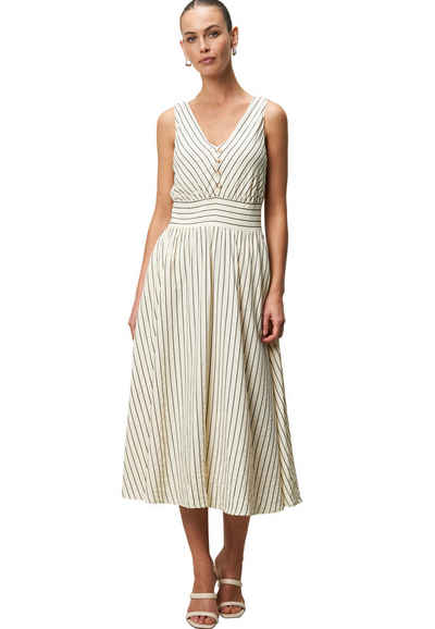  Midikleid zero Midikleid mit Streifen Knopfleiste
