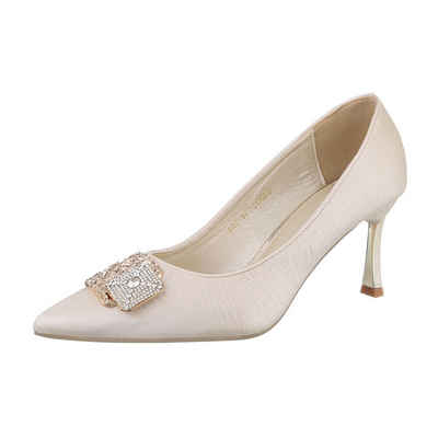  Damen Abendschuhe Elegant High-Heel-Pumps (86192520) Pfennig-/Stilettoabsatz High Heel Pumps in Gold