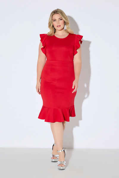  Etuikleid Scubakleid bequeme Passform kurze Flügelärmel buy