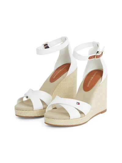  FLAG HIGH WEDGE ESPAD CRISSCROSS High-Heel-Sandalette, Riemchensandale, Sommerschuh, Keilsandalette, verstellbarer Schnalle