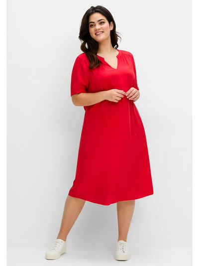  Sommerkleid Große Größen aus leichter Viskose, in A-Linie