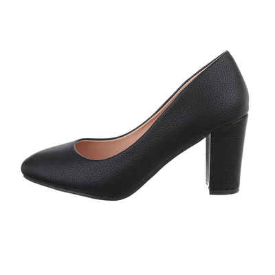  Damen Abendschuhe Elegant High-Heel-Pumps Blockabsatz High Heel Pumps in Schwarz