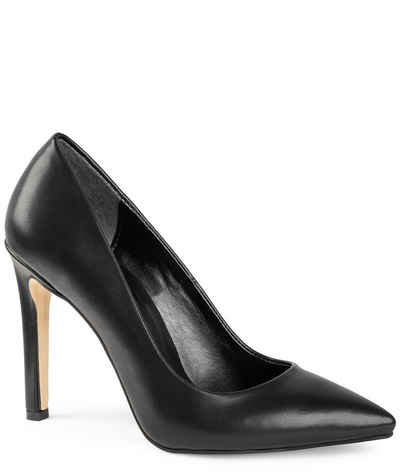  Lucia schwarz matt High-Heel-Pumps Bequeme Damen Abendschuhe