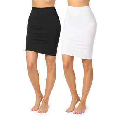  Unterrock Damen kurz MS10-204 (2-tlg) aus Viskose