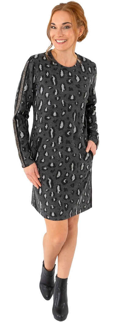  Etuikleid 196-5600, im Animal Look und Nieten Eingrifftaschen buy