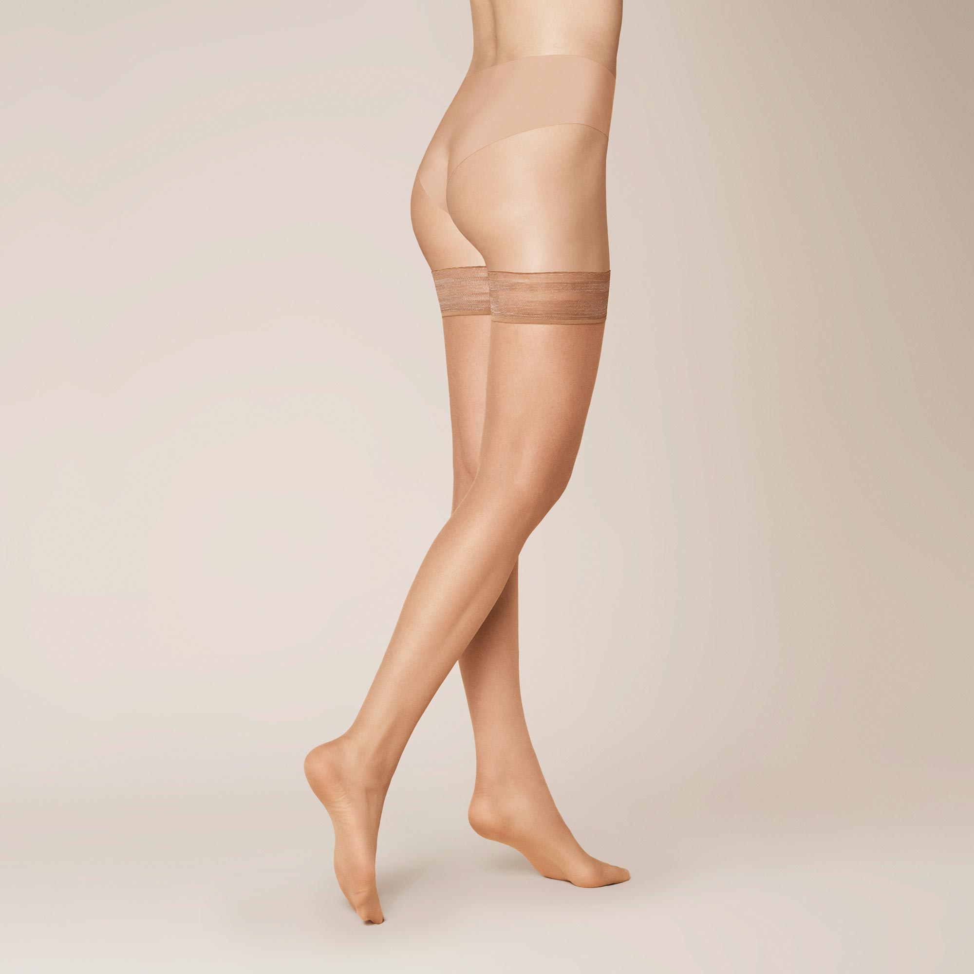 KUNERT Damen BEAUTY 7 - Hauchdünne Halterlose Strümpfe in natürlichem Nude-Look