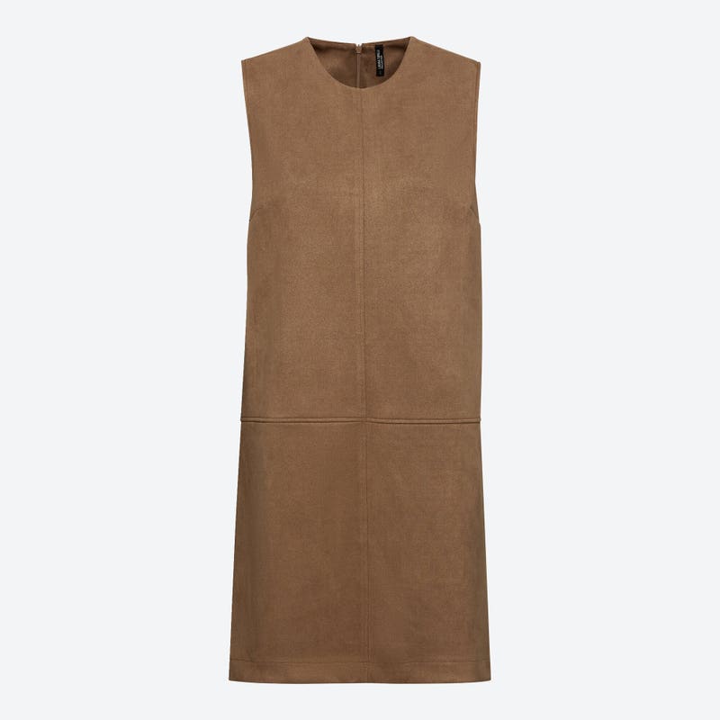 Damen-Kleid aus Kunst-Veloursleder