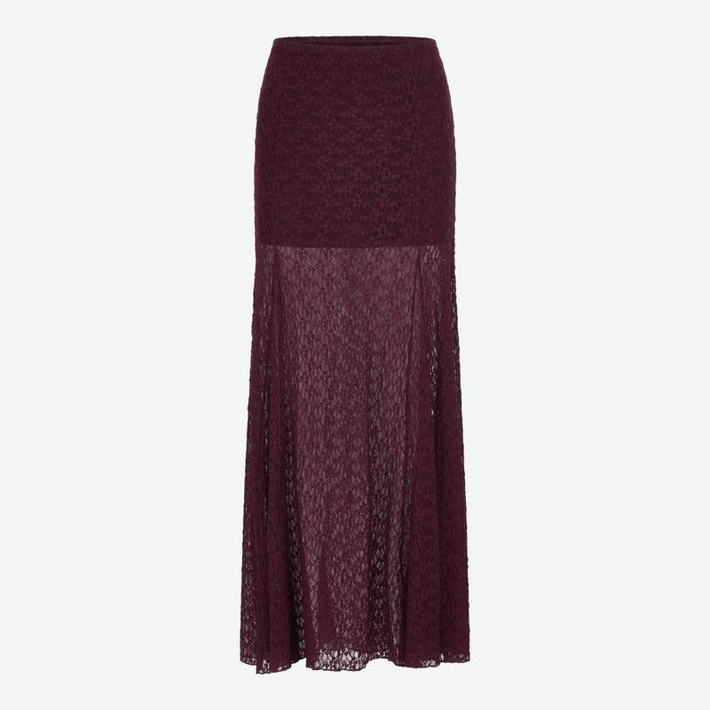 Damen-Maxi-Rock mit Spitze