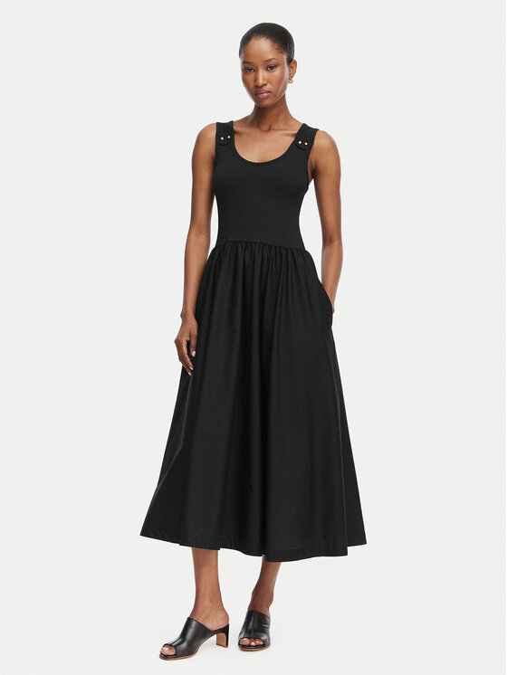 Tommy Hilfiger Sommerkleid 5X2 WW0WW49939 Schwarz A-Line Fit