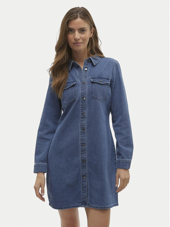 Vero Moda Jeanskleid Jennie 10310968 Blau Regular Fit