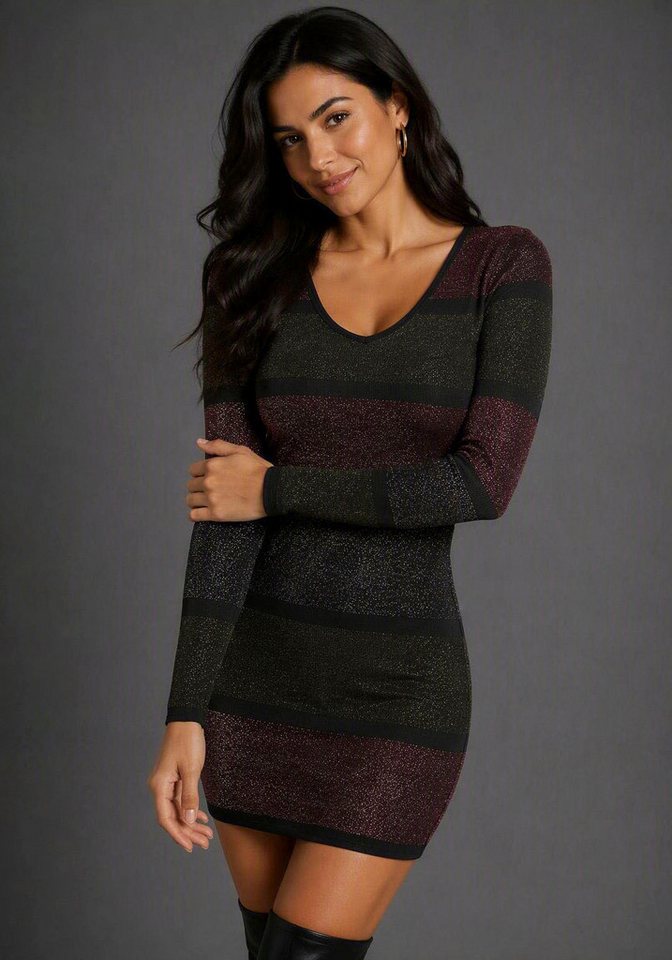 Melrose Strickkleid Partymode, in Mini Länge mit dezentem Glitzergarn