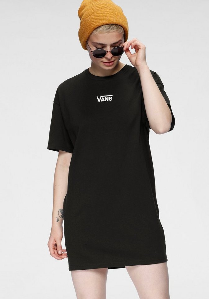 Vans Sommerkleid CENTER VEE TEE DRESS Mini-Länge, mit Rundhalsausschnitt, aus Baumwolle, lässige Passform