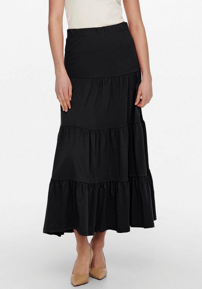 ONLY Maxirock ONLMAY MAXI SKIRT Baumwolle, mit Volant