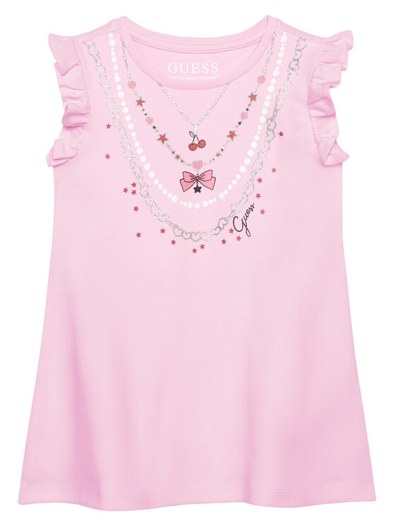 Guess Kleid für den Alltag K6RK02 KA6W4 Rosa Regular Fit