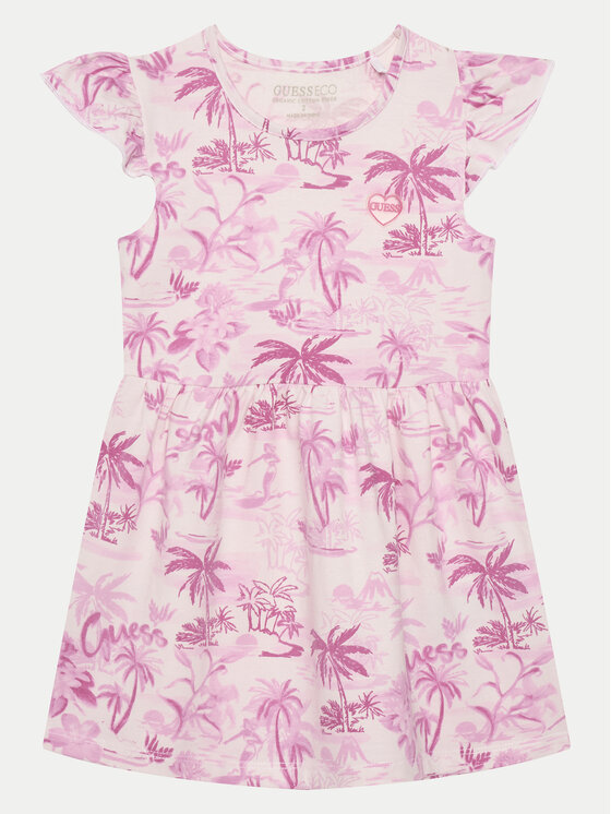 Guess Sommerkleid K5GK14 K6YW4 Rosa Regular Fit