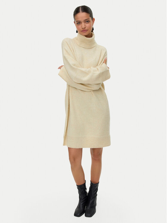 Vero Moda Strickkleid Aquarius 10331900 Beige Regular Fit