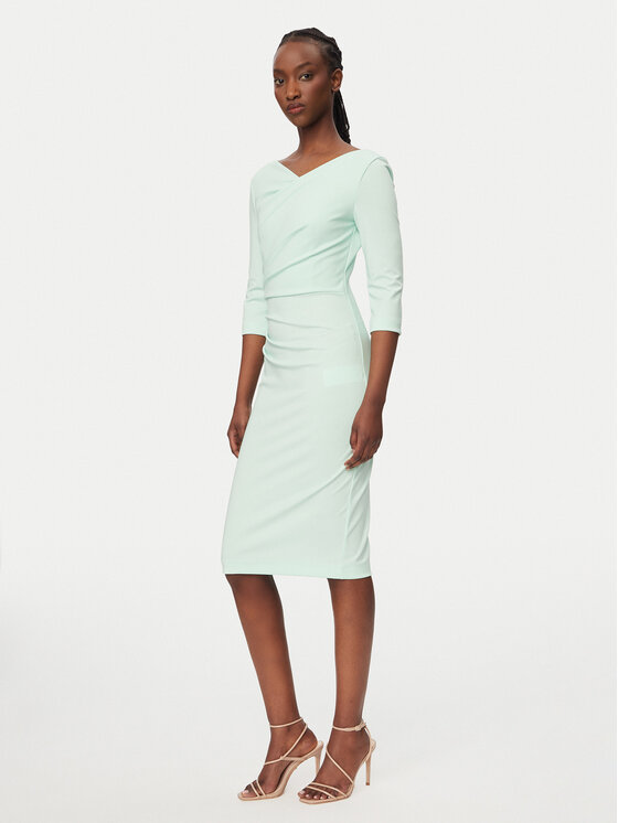 Rinascimento Coctailkleid CFC0127699003 Grün Slim Fit
