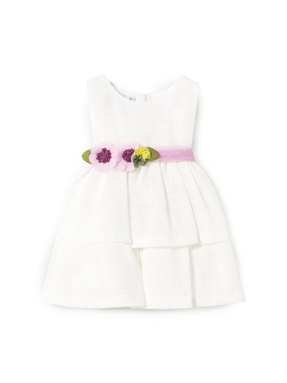 Mayoral Elegantes Kleid 1911 Weiß Regular Fit