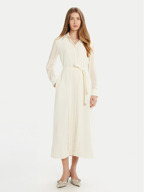 Marella Hemdkleid Iorgo 2513221073 Écru Regular Fit